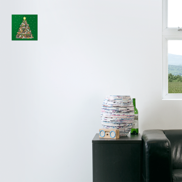 Christmas Cat Tree by Creatifly Graphic Tees